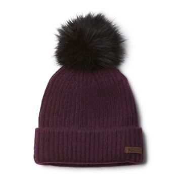 Columbia Winter Blur Pom Pom, Gorros Negros Rosas Para Mujer | 039152-VZR